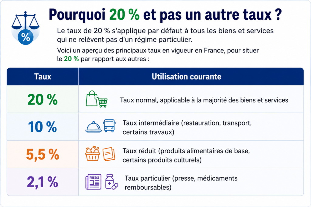 Calculer une TVA à 20 %