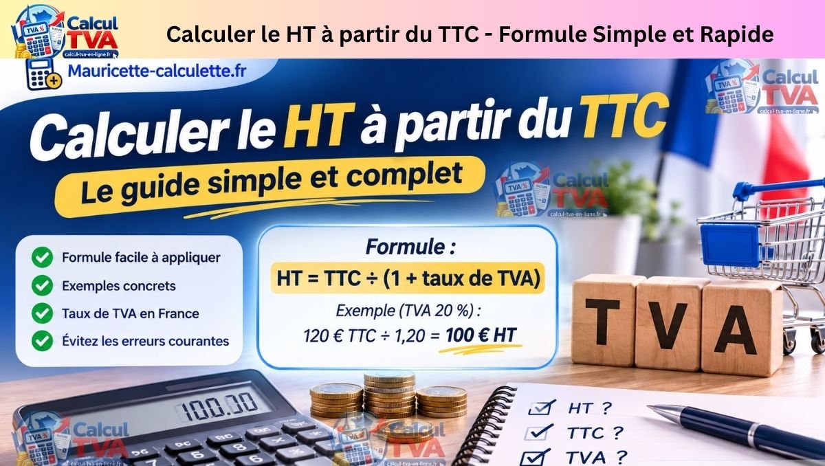 Comment Calculer le HT à Partir du TTC ? Formule et Exemple